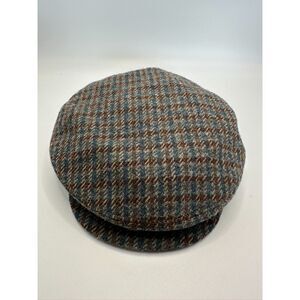 Vintage McFarlane Dunoon Wool Newsboy Cabbie Flat Driving Plaid Tartan Cap Hat
